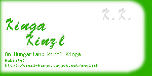 kinga kinzl business card